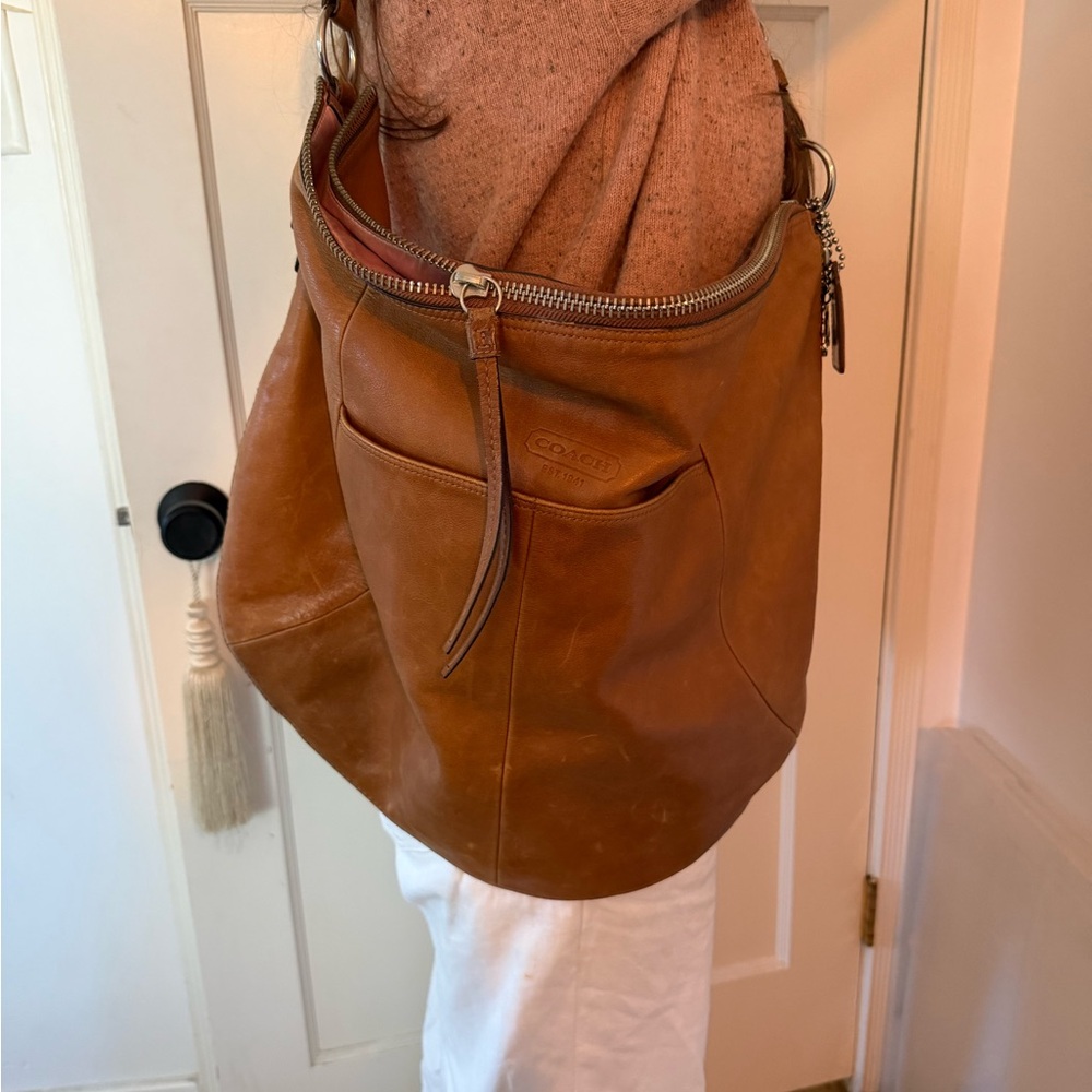 Coach Tan Leather Hobo Bag